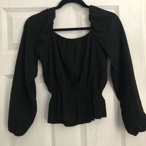 SO Black Textured Women's Blouse